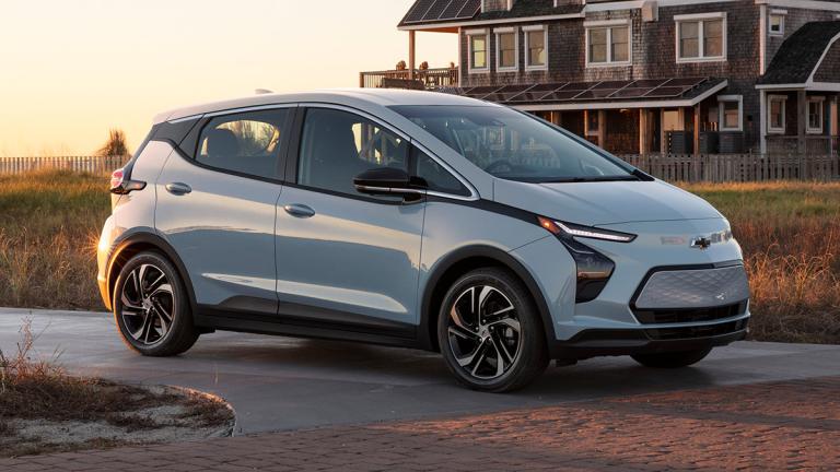 2023 Chevrolet Bolt EV in gray.